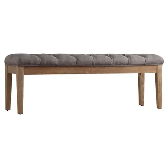 Beechhurst Button Tufted Bench Wood - Inspire Q image {8}