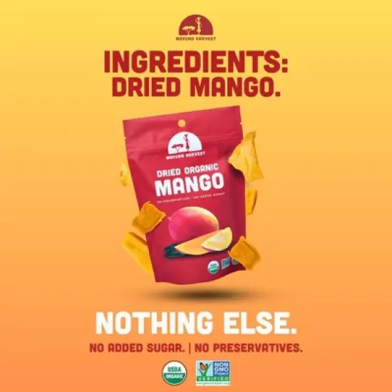 Mavuno Harvest Organic Dried Mango Fruit Snacks, a Vegan & Gluten Free Healthy Snack with No Preservatives or Added Sugars image {2}
