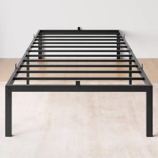 Whizmax 14 Inch Bed Frame with Storage,Metal Platform Bed Frame No Box Spring Needed Steel Slat Support, Black image {1}