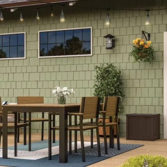 Suncast SS500 22 Gallon Small Resin Outdoor Patio Storage Deck Box image {4}