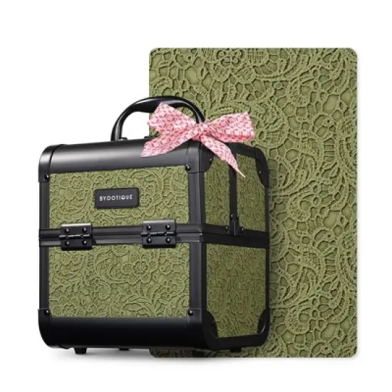 Byootique Makeup Train Case Cosmetic Organizer w/ Mirror Artist image {11}