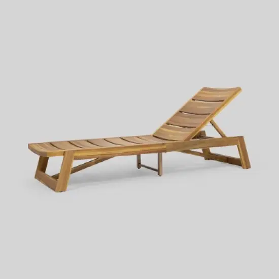 Maki Wood Chaise Lounge - Christopher Knight Home image {5}