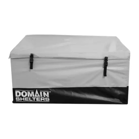 Domain Shelters Outdoor Patio Backyard Garden Storage Container Deck Box w/Removable Weather Bars & Clip Buckles, Gray/Black image {6}