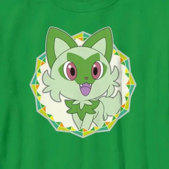 Boy's Pokemon Sprigatito Circle T-Shirt image {1}
