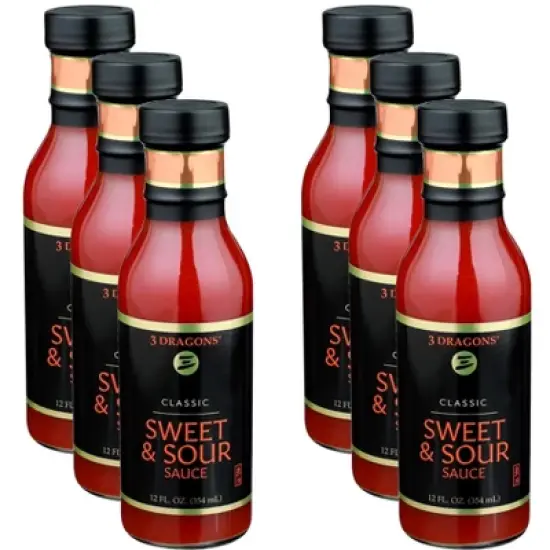 3 Dragons Classic Sweet and Sour Sauce - Case of 6 - 12 fl oz image {6}