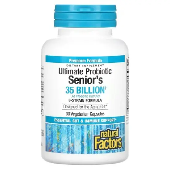 Natural Factors Ultimate Probiotic, Senior's, 35 Billion CFUs, 30 Vegetarian Capsules image {2}