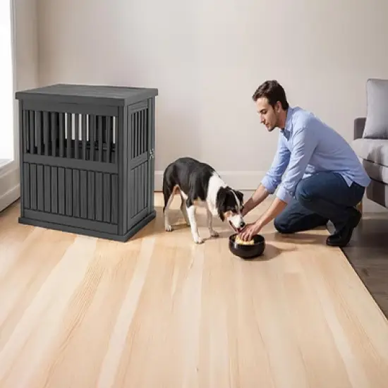 Decksplore Durable Dog Crate Furniture with Lockable Door,Dog House Indoor for Small Medium Large Dogs image {9}