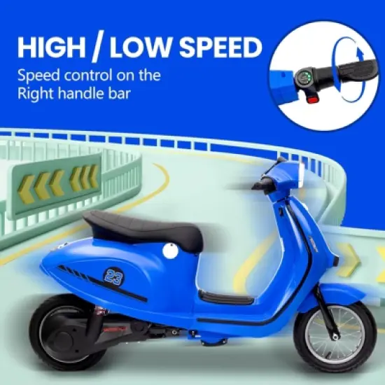 Jojoka Electric Moped Scooter for Kids, 24V 350W Suitable for Big Kids, Powerful Motor, Dual Driving Modes, Rear Brake, Twist Grip Throttle image {2}