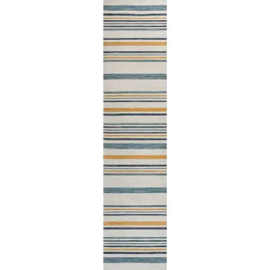 JONATHAN Y Janus Classic Coastal Ticking Stripe Reversible Machine-Washable Indoor/Outdoor Area Rug image {1}