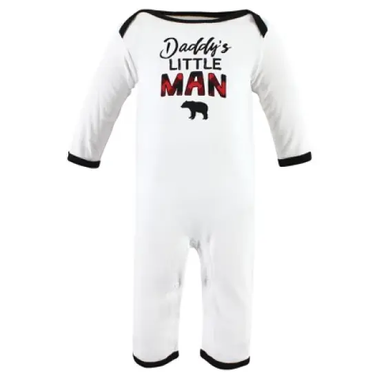 Hudson Baby Infant Boys Cotton Coveralls, Buffalo Plaid Family image {2}