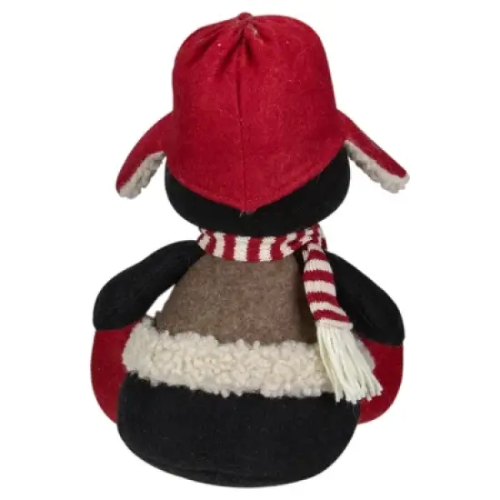 Northlight Sitting Winter Penguin with Trapper Hat Christmas Decoration - 12" image {4}