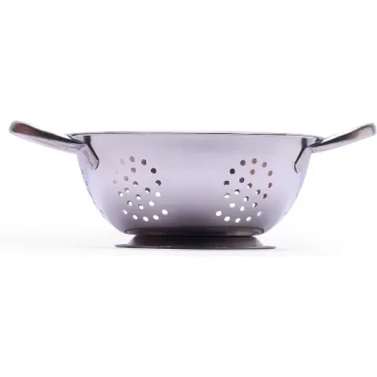 Amco 3-Piece Stainless Steel Colander Set - Multiple Sizes - 1.5, 3, 5 Quart - Durable, Professional Grade Design with Handles for Easy Transfer image {1}