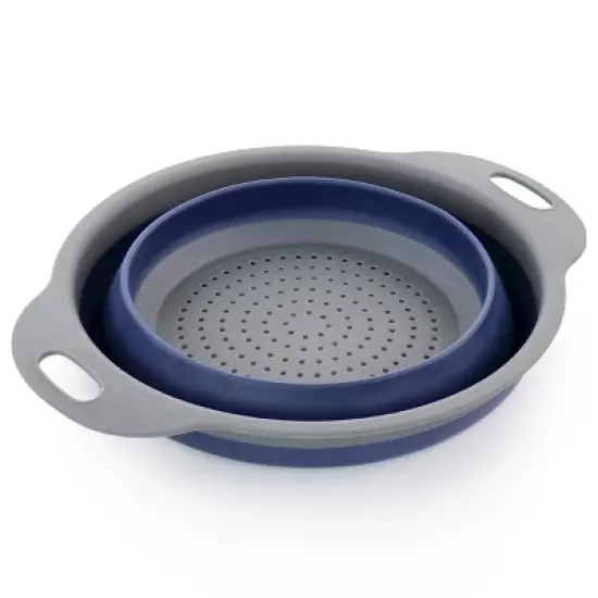 Oster Bluemarine Collapsible Plastic Colander in Blue image {6}