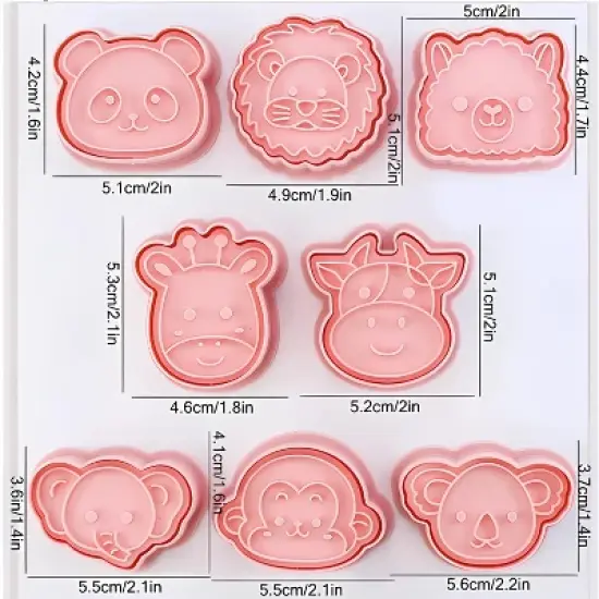 Kitcheniva Animal Cookie Cutter Set 8 Pcs image {2}