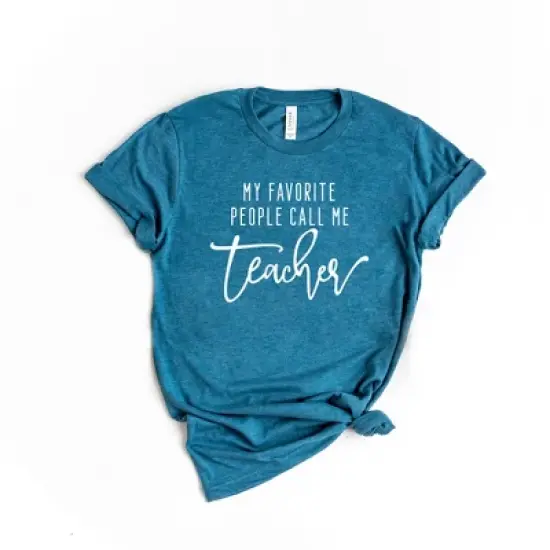 Simply Sage Market Women's My Favorite People Call Me Teacher Short Sleeve Graphic Tee image {4}