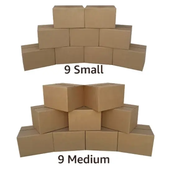 UBMOVE Basic Moving Boxes Kit #1 + Packing Supplies; 18 Moving Boxes, Bubble Roll & Packing Tape image {5}