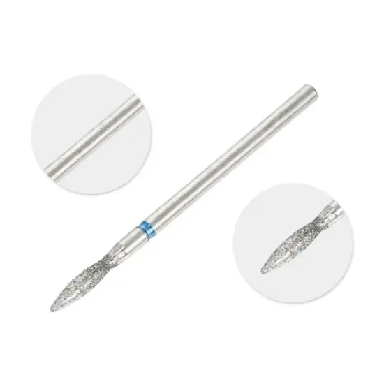 Unique Bargains Emery Nail Drill Bits Set for Acrylic Nails 3/32 Inch Nail Art Tools 44.4mm Length Blue 10 Pcs image {2}