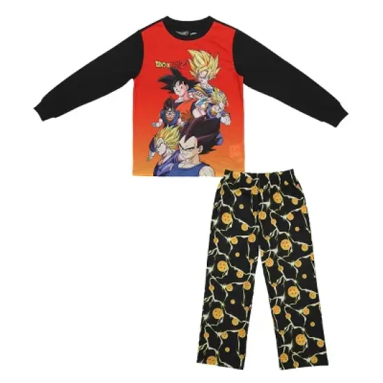 Youth Dragon Ball Z Sleepwear Set: Long-Sleeve Tee Shirt, Sleep Shorts, and Sleep Pants image {4}