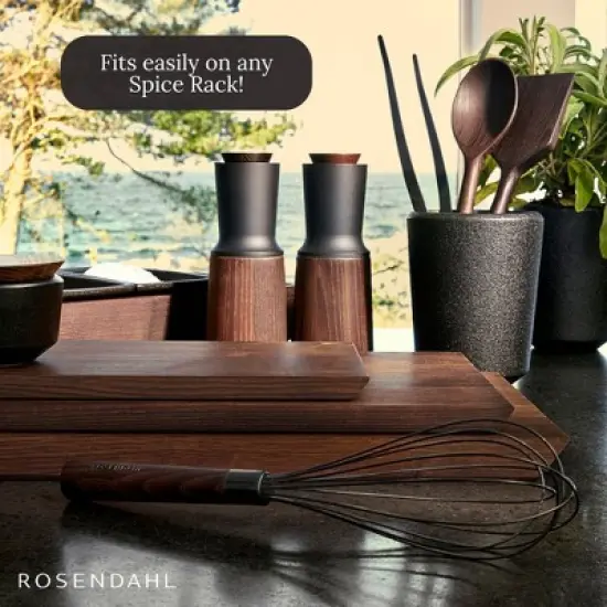 Rosendahl R&Aring; Multipurpose Grinder - Classic Black 7.9 in. Height with Ceramic Grinding Top, Nordic Inspired for Salt & Pepper, Multi-Function Grinder image {4}