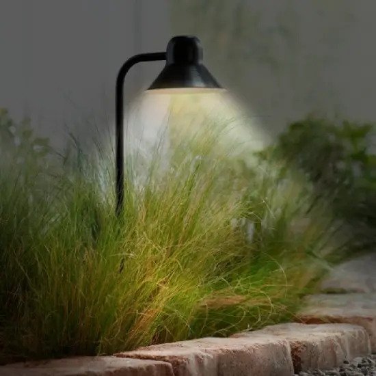 John Timberland Jayce 18 1/2" High Black LED Landscape Path Lights Set of 2 image {2}