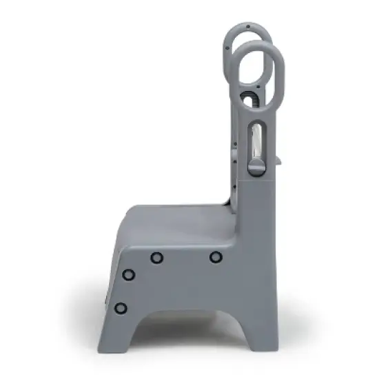 Delta Children Little Jon-EE Adjustable Potty Seat and Step Stool - White/Gray image {3}