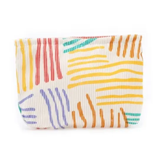 Unique Bargains Women Portable Stripes Makeup Bag Assorted Color 1 Pc image {3}