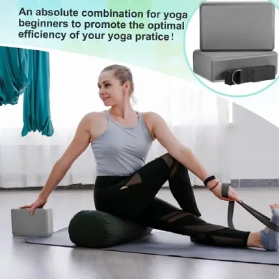 Toyzone World Gray Yoga Blocks With Ring Strap image {2}