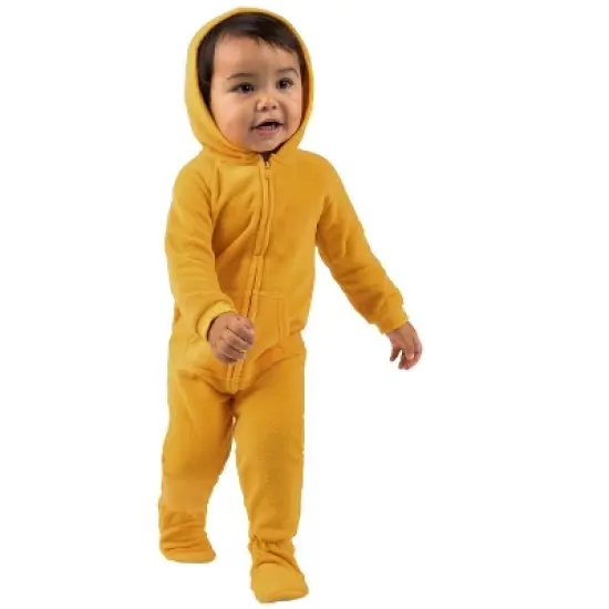 Footed Pajamas - Creamsicle Infant Hoodie Fleece Onesie image {1}