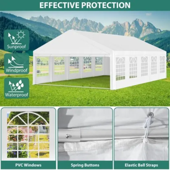 Heavy Duty Party Tent - Commercial Canopy with Removable Sidewalls & Church Windows for Weddings image {8}