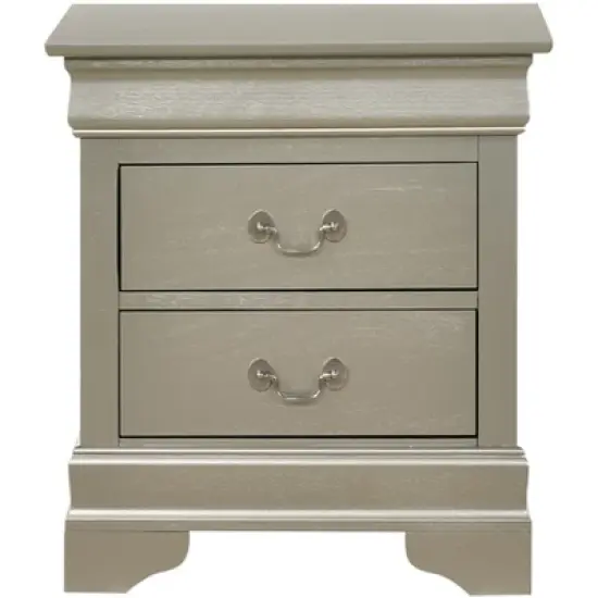 Passion Furniture Louis Philippe 2-Drawer Nightstand (24 in. H X 22 in. W X 16 in. D) image {13}