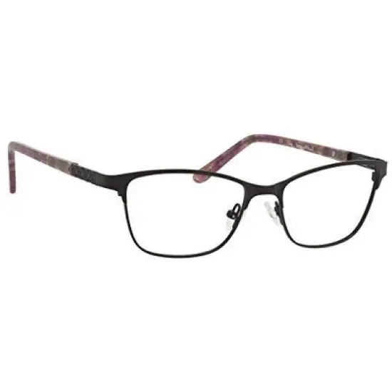 Ernest Hemingway H4822 Womens Rectangular Frame Eyeglasses in Black 52 mm image {2}