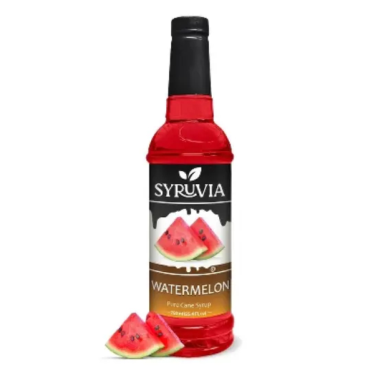 Syruvia Watermelon Syrup - 25.4 fl oz. Premium Flavoring Syrup For Coffee image {6}