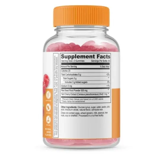 Lifeable Beet Root for Adults, for Blood Circulation, Vegan, 90 Gummies image {1}