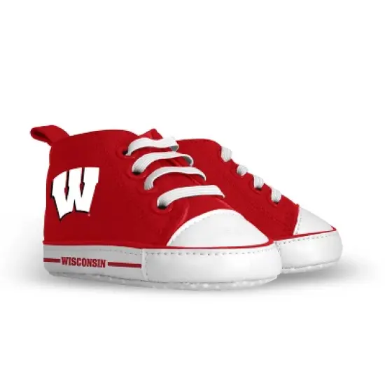 BabyFanatic Pre-Walkers High-Top Unisex Baby Shoes -  NCAA Wisconsin Badgers image {1}