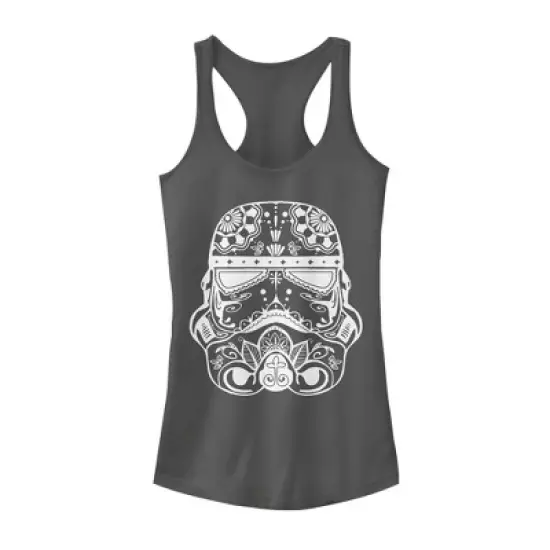 Junior's Star Wars Ornate Stormtrooper Racerback Tank Top image {2}