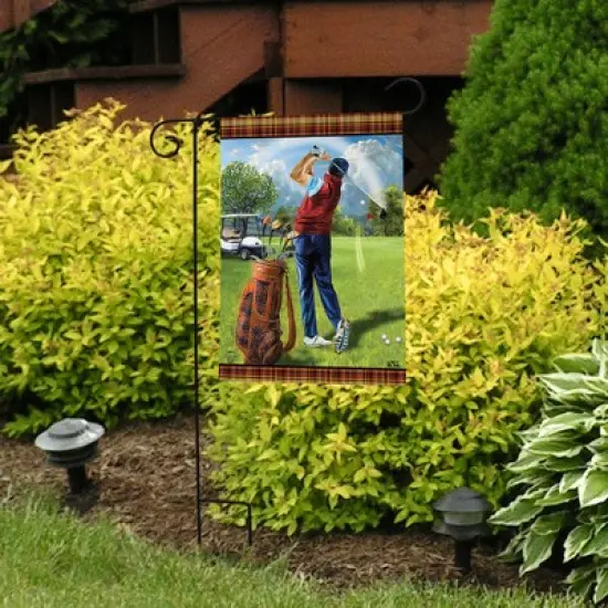 Golf Day Spring Garden Flag 18" x 12.5" Briarwood Lane image {3}