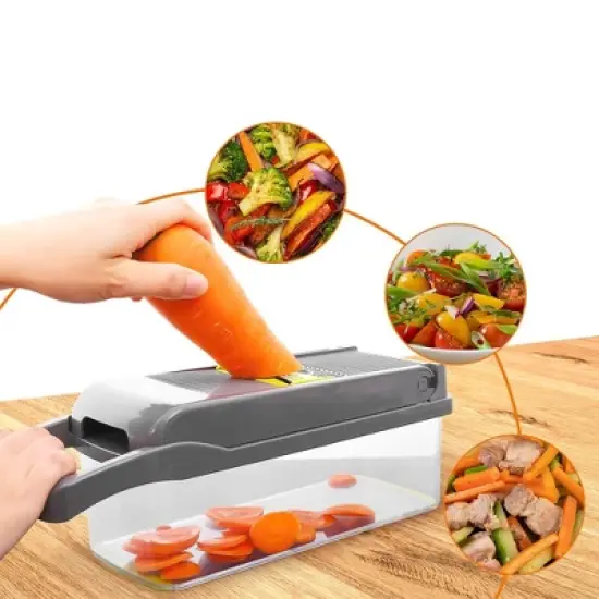 Cheer Collection 10 in 1 Food Slicer and Vegetable Chopper with 8 Blades image {4}