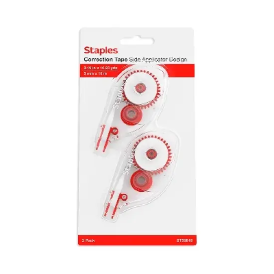 Staples Correction Tape White 2/Pack (ST59818) ST59818-CC image {5}