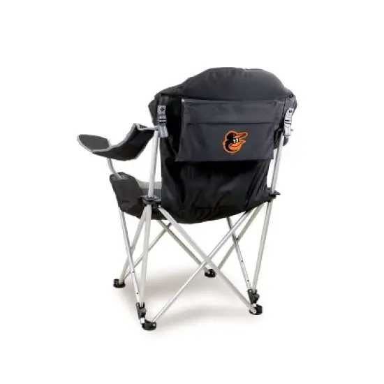 MLB Baltimore Orioles Reclining Camp Chair - Black with Gray Accents image {3}