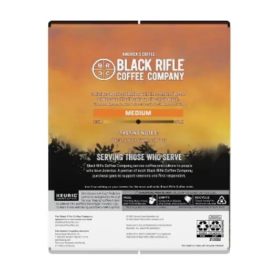 Black Rifle Coffee Company Wakin' The Neighbors Extra Caffeine Medium Roast Coffee Pods - 22ct image {1}