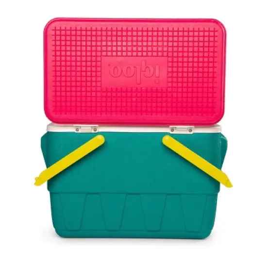Igloo Retro Picnic Basket 25qt Cooler - Dark Jade image {7}
