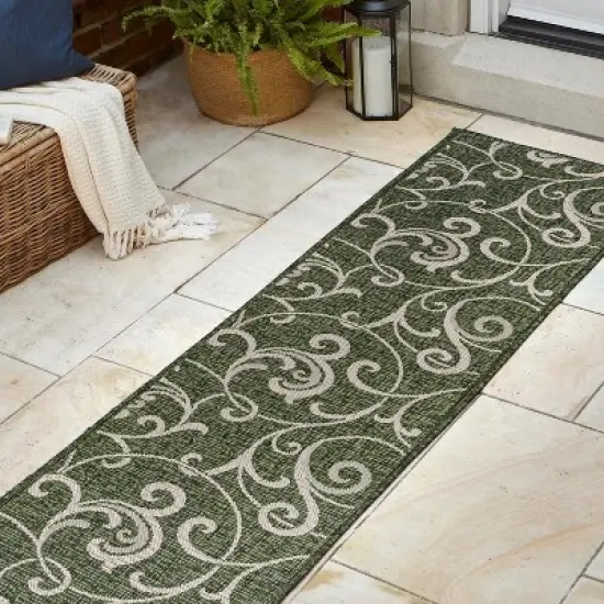 Maribel Traditional Classic All-Over Scroll Indoor/Outdoor Area Rug - JONATHAN Y image {3}