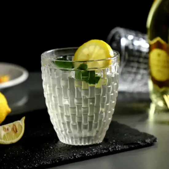 Slickblue Knitted Tumbler Glasses - Set of 6, 12 oz, Clear image {3}