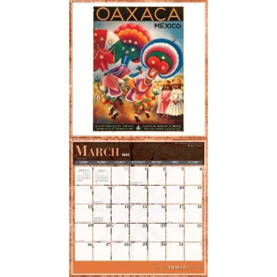 2023 Square Wall Calendar Vintage Travel Posters - StarGifts image {2}