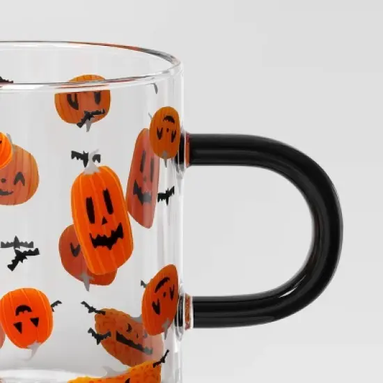 15.2 fl oz Glass Jack-o-Lantern Print Mug - Hyde and EEK! Boutique&trade; image {2}