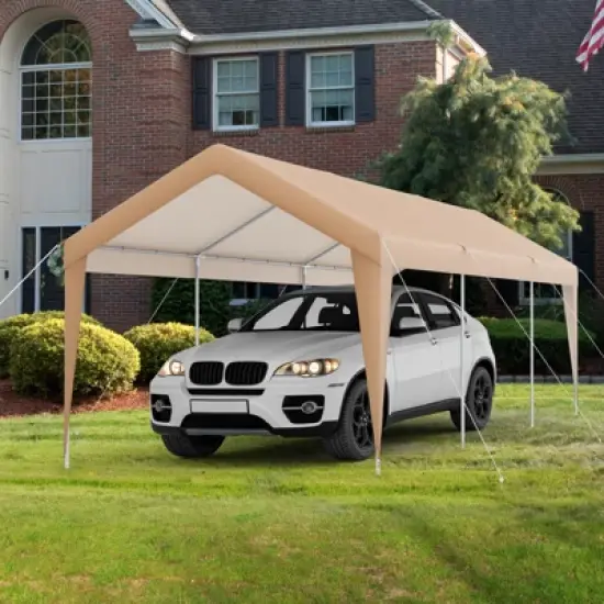Costway 10x20FT Patio Heavy Duty Carport Garage Steel All-Weather Tent Outdoor Shelter image {1}
