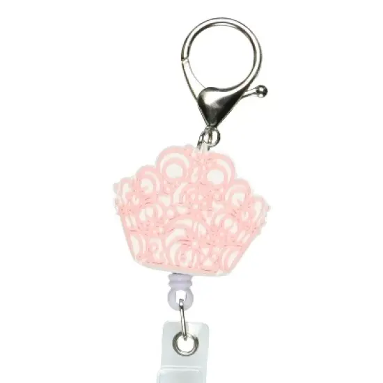 Wicked Retractable Reel Lanyard Glinda The Good Witch ID Badge Holder Keychain Pink image {4}