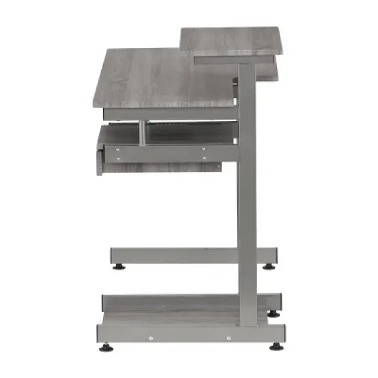 Complete Computer Workstation Desk Gray - Techni Mobili image {18}