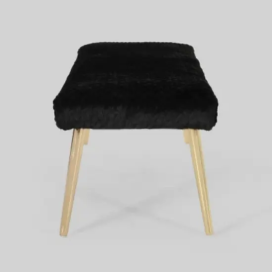 Capernaum Faux Fur Bench - Christopher Knight Home image {3}