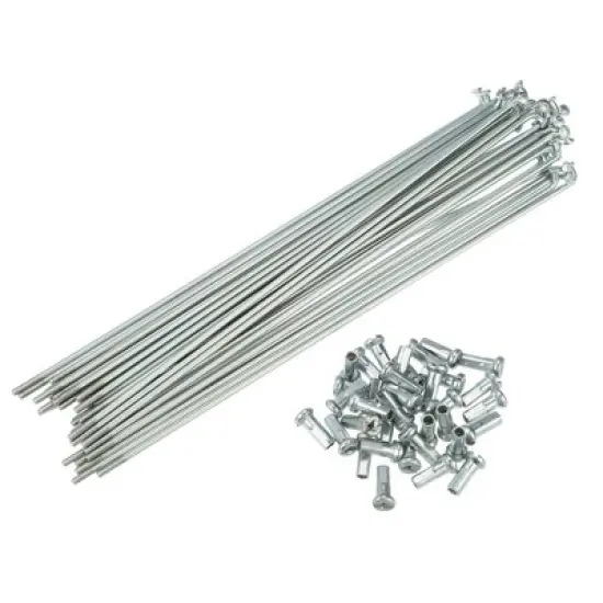 Unique Bargains 14G J Bend Bicycle Steel Spokes 36 Pcs image {10}